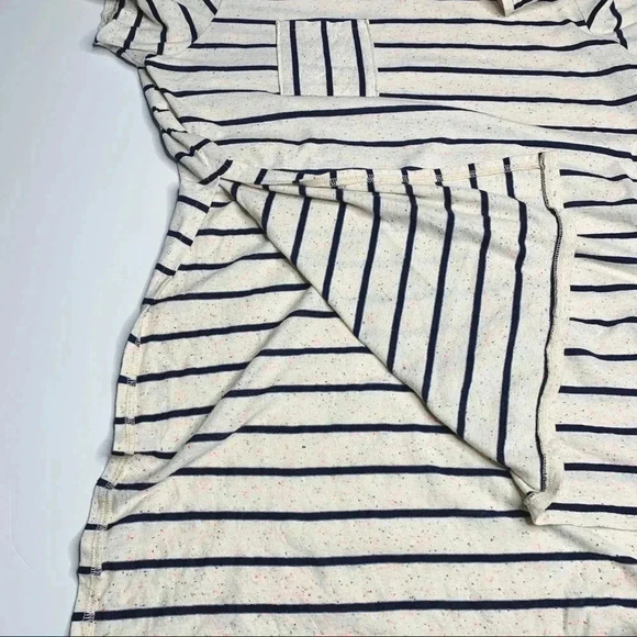 Sara Bergman Striped Slit Hem Pocket Top - Picture 6 of 6
